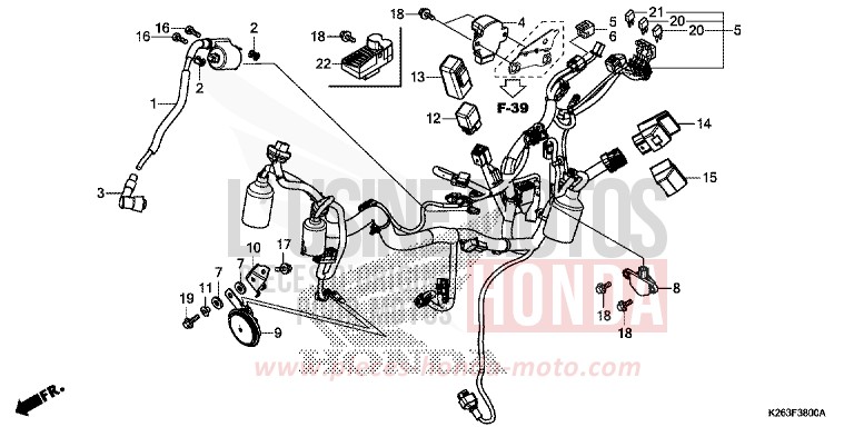 KABELBAUM von MSX125 ASTEROID BLACK METALLIC (NHA35) von 2014