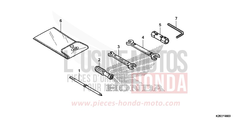 WERKZEUGE von MSX125A MAT AXIS GRAY METALLIC (NH303) von 2017