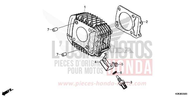 ZYLINDER von MSX125 PEARL QUEEN BEE YELLOW (Y217) von 2014