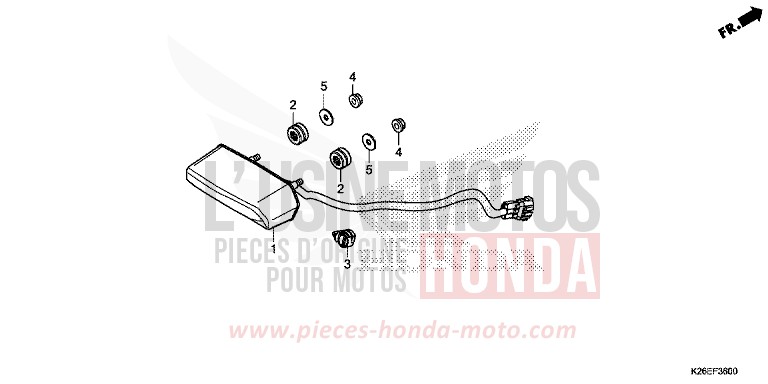 HECKLEUCHTE von MSX125A PEARL HIMALAYAS WHITE (NHA87) von 2017