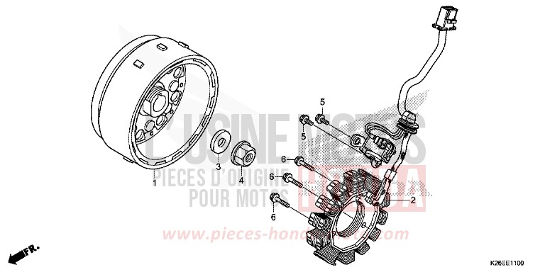 GENERATOR/SCHWUNGRAD von MSX125A PEARL VALENTINE RED (R353) von 2017
