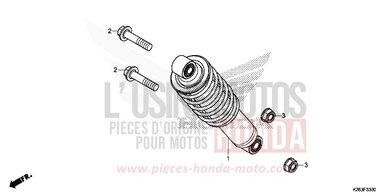 KISSEN, HINTEN von MSX125 PEARL VALENTINE RED (R353) von 2014