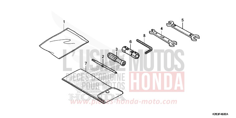 WERKZEUGE von MSX125 PEARL VALENTINE RED (R353) von 2014