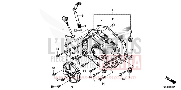 KURBELGEHAEUSEABDECKUNG von MSX125 CANDY PISCES BLUE (PB329) von 2015
