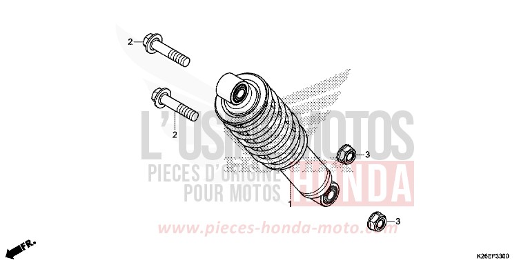 KISSEN, HINTEN von MSX125A MAT AXIS GRAY METALLIC (NH303) von 2018