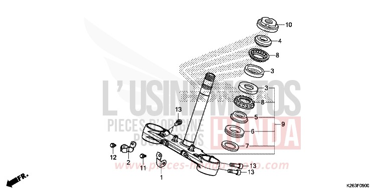 LENKSCHAFT von MSX125 MARIGOLD YELLOW (Y216) von 2015