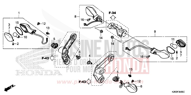 BLINKER (E,ED,F,KO) von MSX125 MARIGOLD YELLOW (Y216) von 2015
