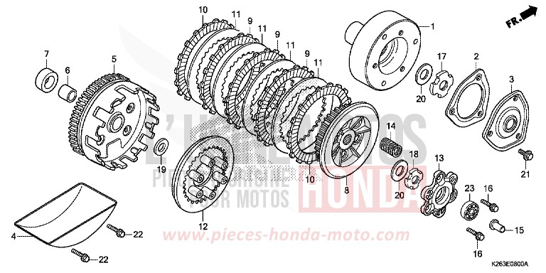 KUPPLUNG von MSX125 PEARL HIMALAYAS WHITE (NHA87) von 2015