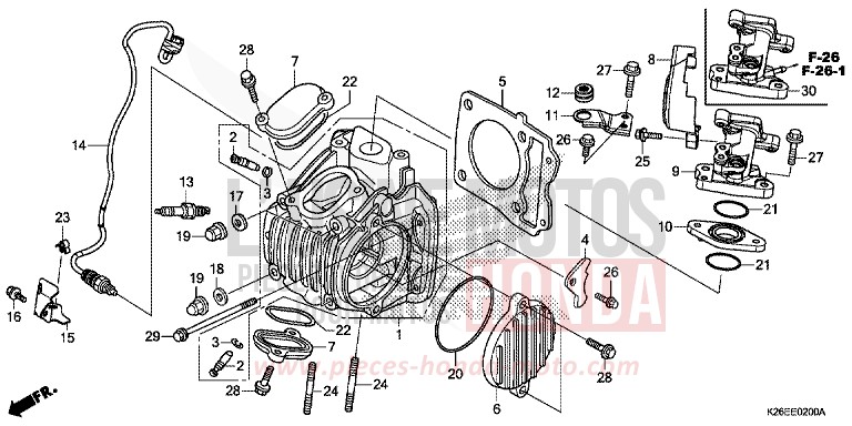 ZYLINDERKOPF von MSX125 MAT AXIS GRAY METALLIC (NH303) von 2016
