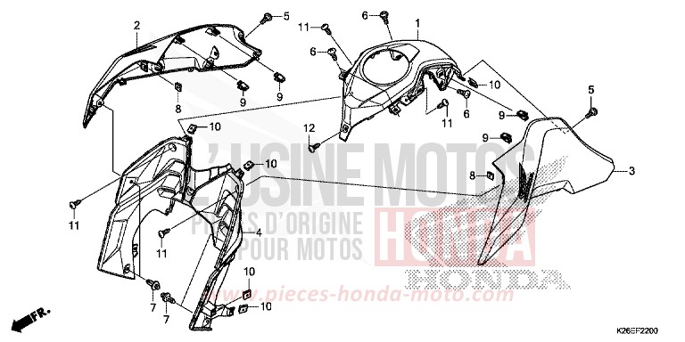 RADKRANZ von MSX125 PEARL VALENTINE RED (R353) von 2016