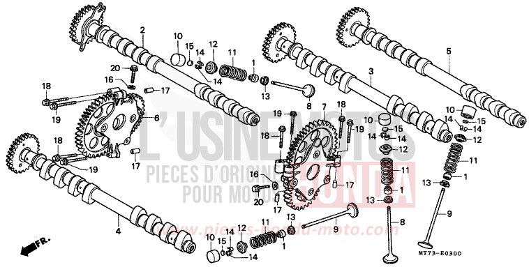 NOCKENWELLE/VENTIL von NR NR RED (R175) von 1992
