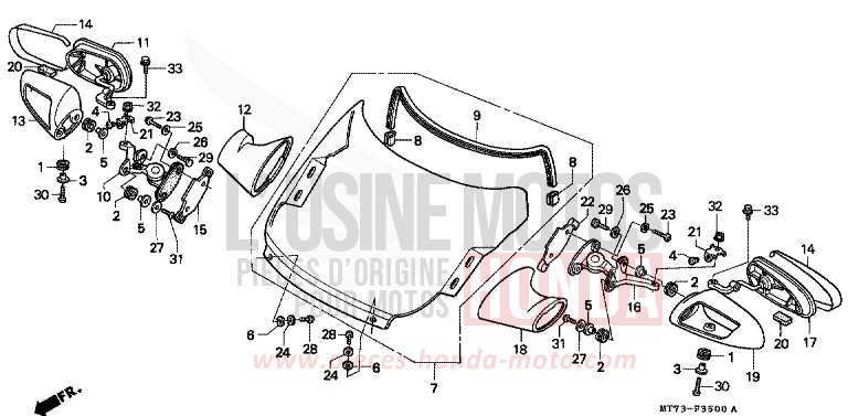 WIND SCREEN/RUECKSPIEGEL von NR NR RED (R175) von 1992