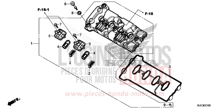 ZYLINDERKOPFDECKEL von CBR650FAE GRAPHITE BLACK (NHB01) von 2014