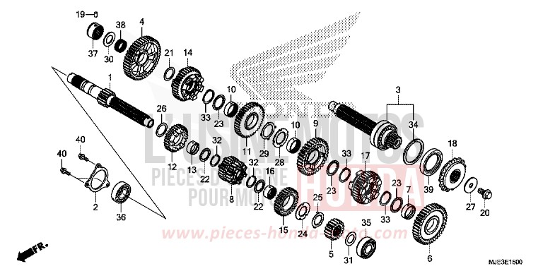 GETRIEBE von CBR650FAE GRAPHITE BLACK (NHB01) von 2014