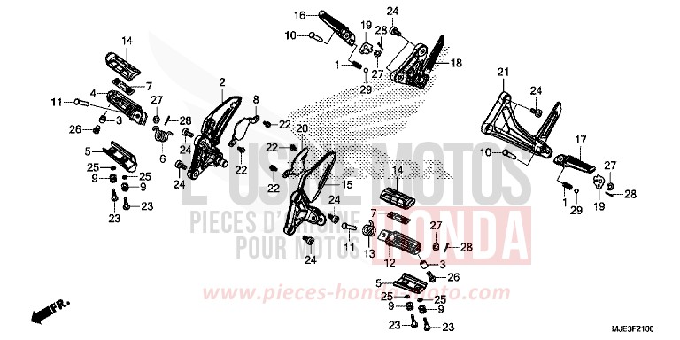 STUFE von CBR650FAE PEARL METALLOID WHITE (NHA96) von 2014