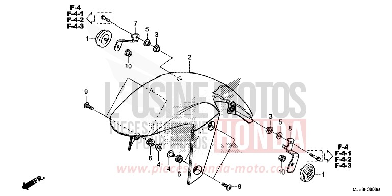 KOTFLUEGEL, VORNE von CBR650FAE SWORD SILVER METALLIC (NHA95) von 2014