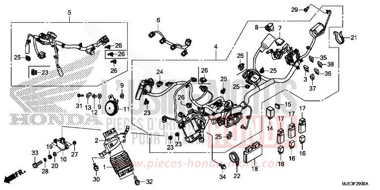 KABELBAUM von CBR650FAE GRAPHITE BLACK (NHB01) von 2014
