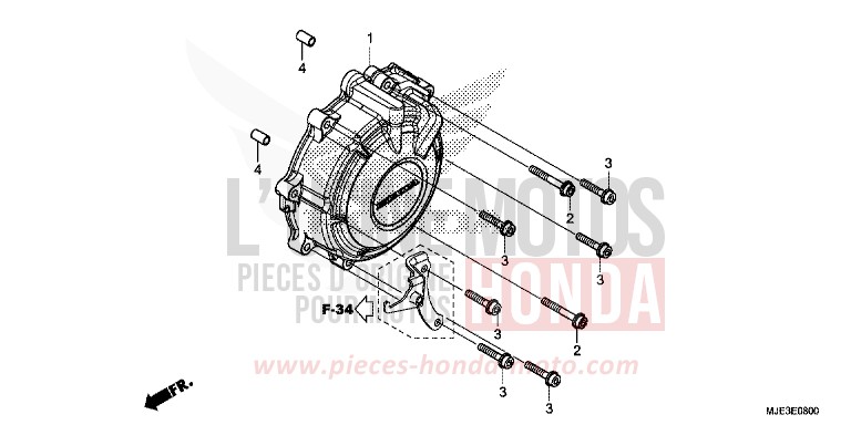 GENERATORABDECKUNG von CBR650FAE PEARL METALLOID WHITE (NHA96) von 2014