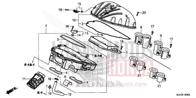 LUFTFILTER von CBR650FAE PEARL METALLOID WHITE (NHA96) von 2014