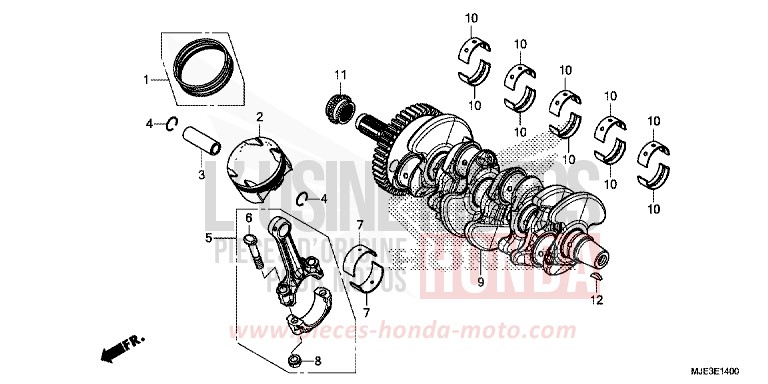 KURBELWELLE/KOLBEN von CBR650FAE SWORD SILVER METALLIC (NHA95) von 2014