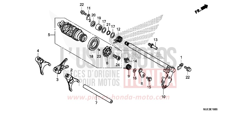 SCHALTTROMMEL von CBR650FAE PEARL METALLOID WHITE (NHA96K) von 2014