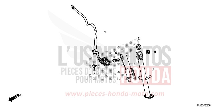 SEITENSTAENDER von CBR650FAE PEARL METALLOID WHITE (NHA96K) von 2014