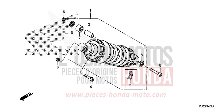 KISSEN, HINTEN von CBR650FAE PEARL METALLOID WHITE (NHA96K) von 2014