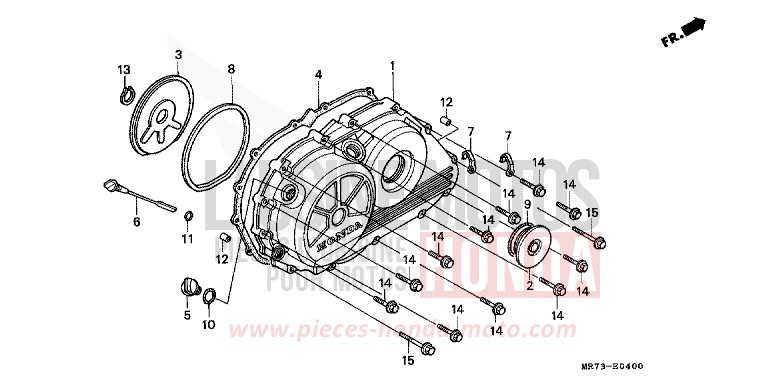 PANNEAU CARTER-MOTEUR D. von RC30 PEARL CRYSTAL WHITE (NH193H) von 1988