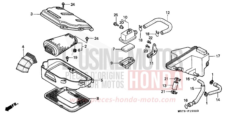 FILTRE A AIR von RC30 PEARL CRYSTAL WHITE (NH193H) von 1988