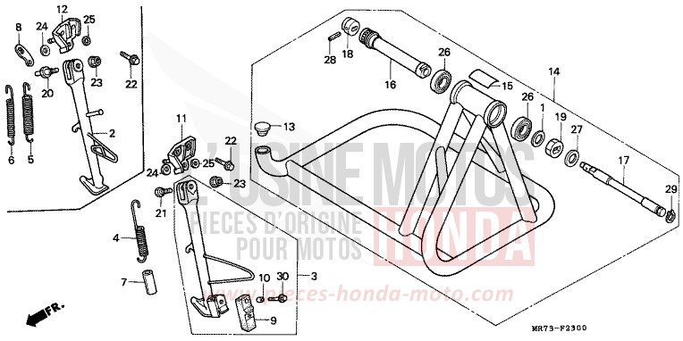 BEQUILLE von RC30 PEARL CRYSTAL WHITE (NH193H) von 1988
