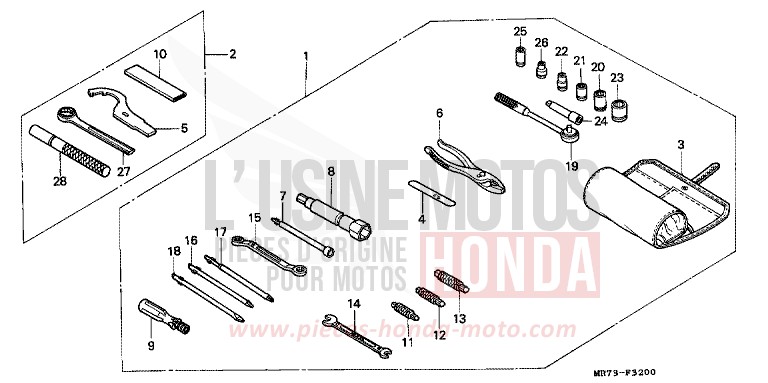 OUTILS von RC30 PEARL CRYSTAL WHITE (NH193H) von 1988