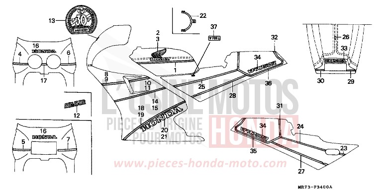 RAYURE/MARQUE von RC30 PEARL CRYSTAL WHITE (NH193H) von 1988
