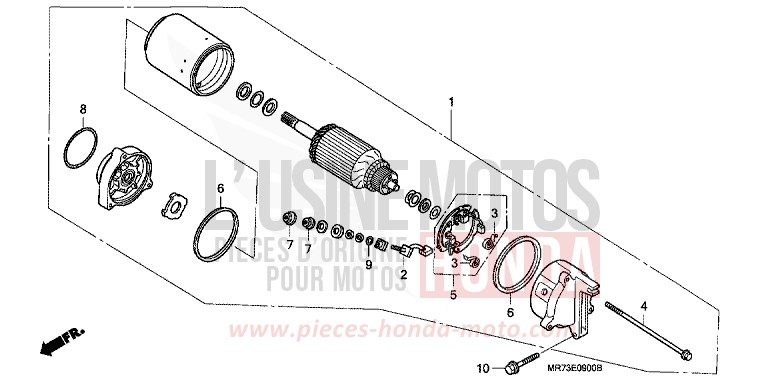 MOTEUR DE DEMARRAGE von RC30 PEARL CRYSTAL WHITE (NH193H) von 1989