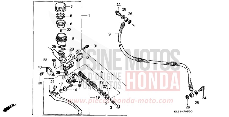 MAITRE-CYLINDRE von RC30 PEARL CRYSTAL WHITE (NH193H) von 1989