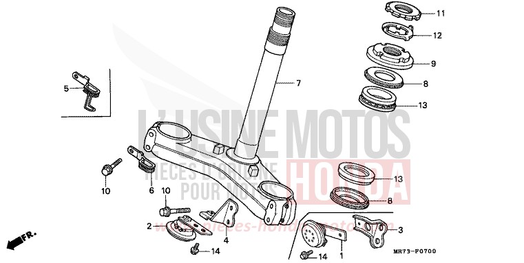 TIGE DE DIRECTION von RC30 PEARL CRYSTAL WHITE (NH193H) von 1989