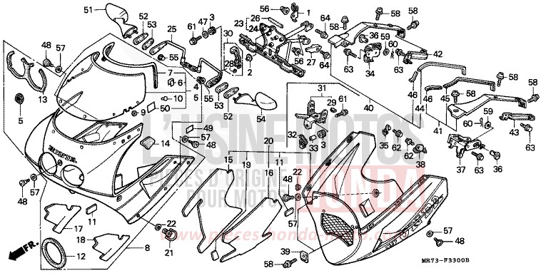 CAPOT (1) von RC30 PEARL CRYSTAL WHITE (NH193H) von 1989