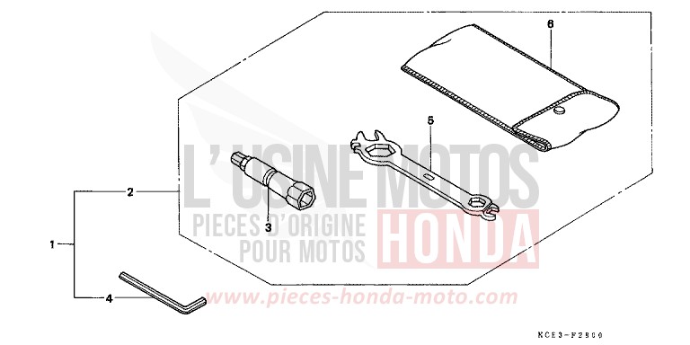 WERKZEUGE von XR250R FIGHTING RED (R134) von 2002