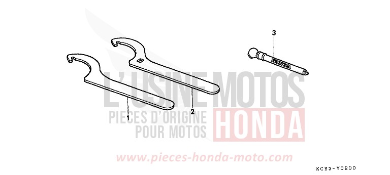 GABELSCHLUESSEL von XR250R FIGHTING RED (R134) von 2002