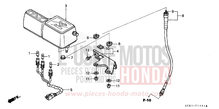 MESSGERAET (CL/DK/ED/U) von XR250R FIGHTING RED (R134) von 2003