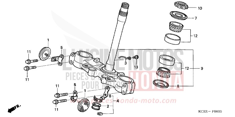LENKSCHAFT von XR250R FIGHTING RED (R134) von 2004