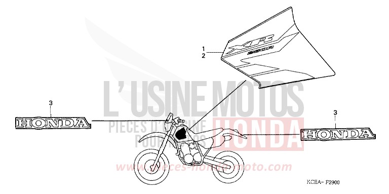MARKE von XR250R FIGHTING RED (R134) von 2004