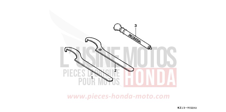 GABELSCHLUESSEL von XR250R SHASTA WHITE (NH138H) von 1993