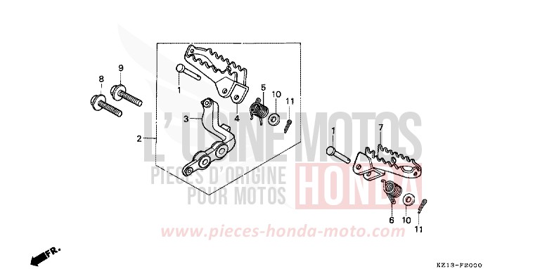 STUFE von XR250R SHASTA WHITE (NH138H) von 1995