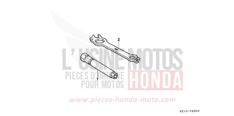 WERKZEUGE von XR250R SHASTA WHITE (NH138H) von 1995