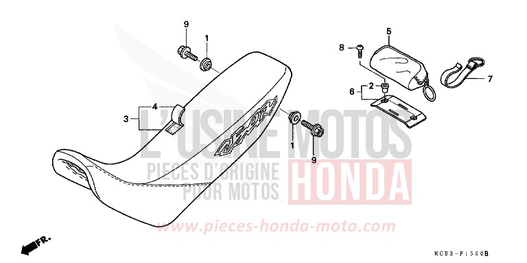 SITZ von XR250R ROSS WHITE (NH196) von 1996