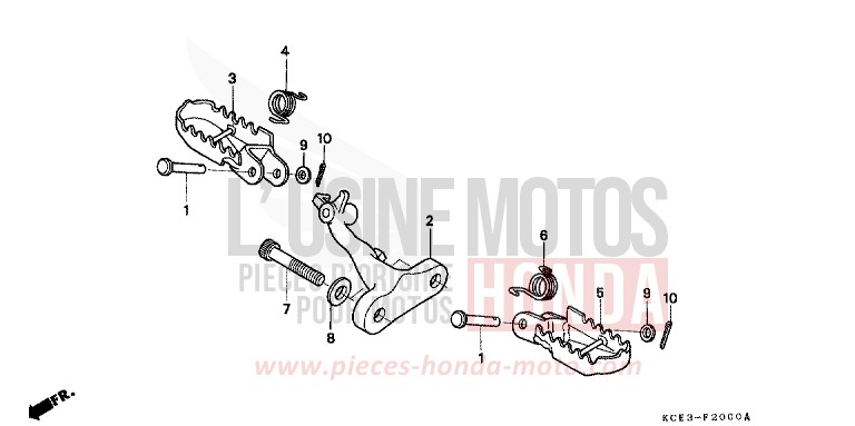 STUFE von XR250R ROSS WHITE (NH196) von 1998