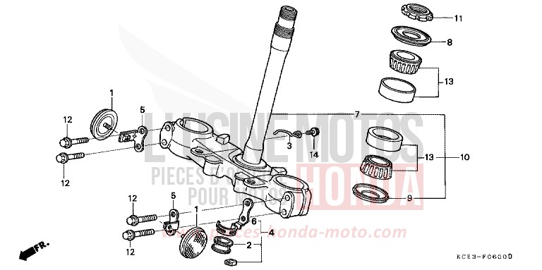 LENKSCHAFT von XR250R FIGHTING RED (R134) von 2000