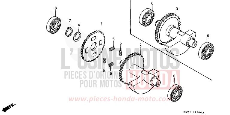 AUSGLEICHER von XR600R SHASTA WHITE (NH138H) von 1991