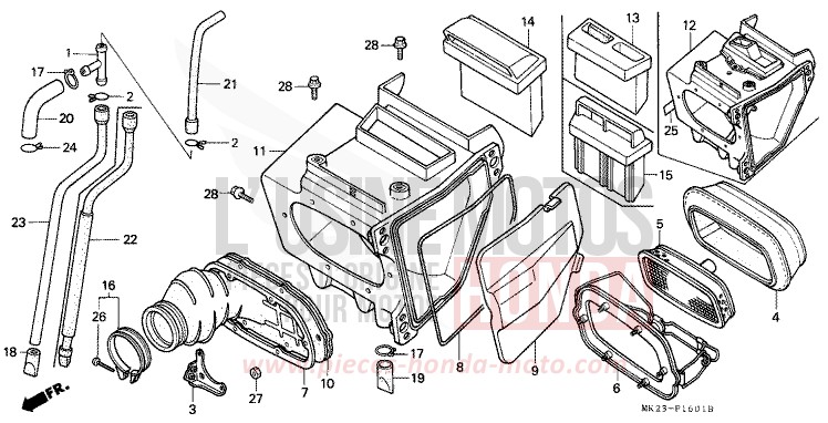 LUFTFILTER von XR600R SHASTA WHITE (NH138H) von 1991