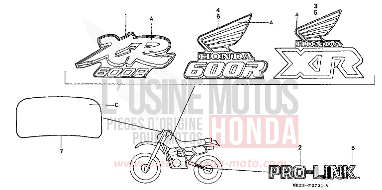 MARKE von XR600R SHASTA WHITE (NH138H) von 1991